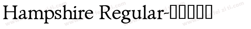 Hampshire Regular字体转换